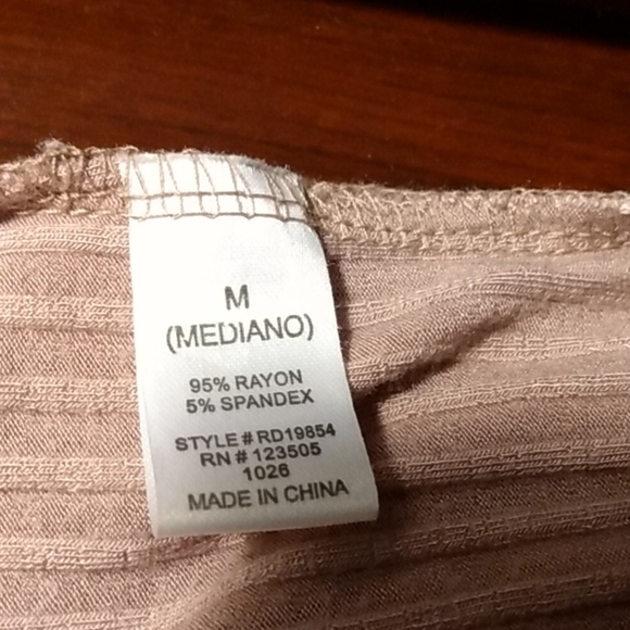 Heart Hips Sleeveless Ribbed Body Dress, Med, Mauve, Rayon Spandex, pre-… - Picture 6 of 6